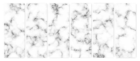 Marble texture background. Set of six abstract backdrops of marble granite stone vector