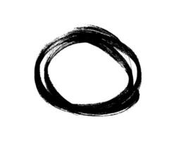 Circle drawn with a black marker. Doodle style scribble circle. Black hand drawn design elements on background. illustration vector