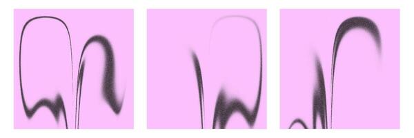 The abstract representation of noise patterns on a pink background, demonstrating visual distortions and forms of liquid in a modern style. vector