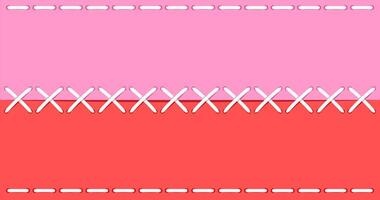 A pink and red square with a white border vector