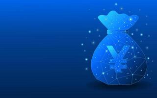 Saving or financial gain concept in yuan vector