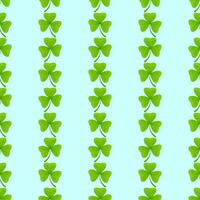 Seamless pattern of shamrock stripes on a soft blue background for St. Patrick's Day vector