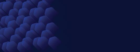 deep blue background with abstract geometric hexagonal shapes, digital art vector