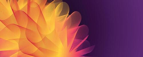 fiery orange and purple abstract flowing shapes with smooth gradients, digital art vector