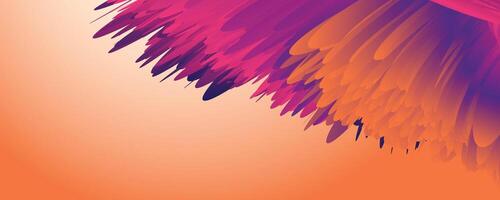 warm orange and pink flowing abstract shapes with smooth gradients, digital design vector