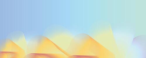 gentle blue and yellow gradient with smooth abstract flowing shapes, digital design vector