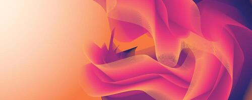 warm orange and pink abstract fluid design with flowing gradients, digital art style vector