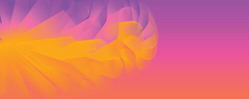 vibrant purple and orange abstract curves with fluid gradients, digital art design vector