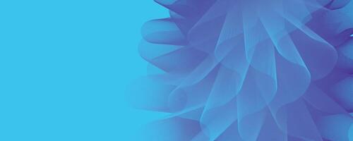 calming blue abstract shapes with smooth gradient texture, digital design vector