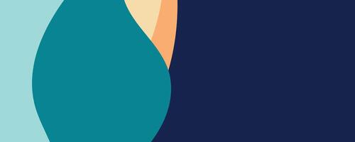 deep teal and blue flowing waves with smooth gradient design, modern art style vector
