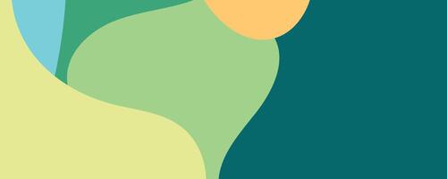vibrant organic abstract waves with green and yellow tones, flowing dynamic shapes vector