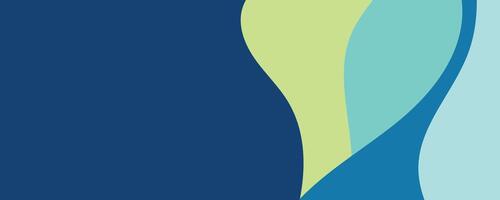 smooth flowing blue and green abstract waves with minimalist digital design vector