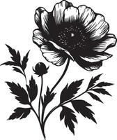 Modern Flower Silhouette Design for Print and Web vector