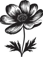 Simple Flower Outline for Decorative Use vector