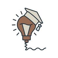 new knowledge color with background vector