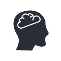 psychology icons isolated on White Background. vector
