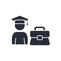 apprentice icons isolated on White Background. Flat style vector