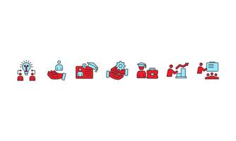 Trainee icons set isolated on White Background vector