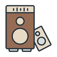 speakers color with background vector
