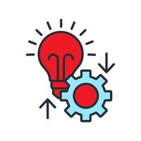 implementation icons isolated on colours vector