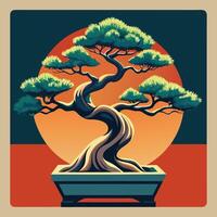 bonsai tree illustration illustration vector