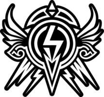 Lightning bolt icon in glyph style vector