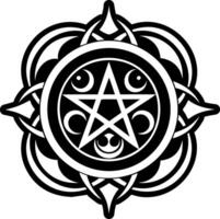A solid style icon of moon ritual symbol vector