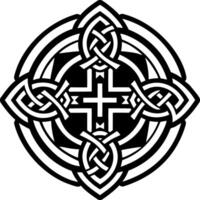 A glyph style icon of pagan cross symbol vector