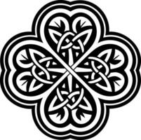 Clover leaf icon in filled style vector