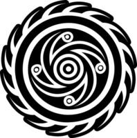 Spiral icon in filled style vector