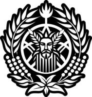 A solid style icon of harvest god symbol vector
