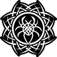 Spider web icon in filled style vector