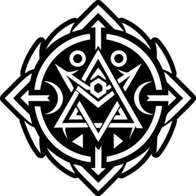 Odin runes icon in glyph style