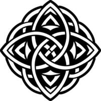 Celtic shield icon in glyph style vector