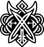 A filled style icon of ansuz symbol vector