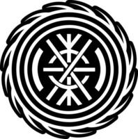 A solid style icon of ingwaz growth symbol vector