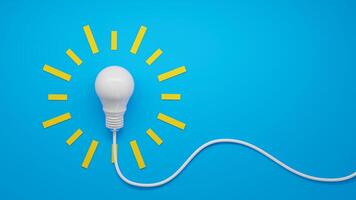Glowing Lightbulb Symbolizing Creativity and Bright Ideas photo