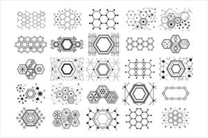 Hexagonal Molecular Technology Background vector