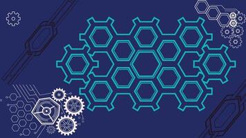 Technology Background with Hexagons. vector