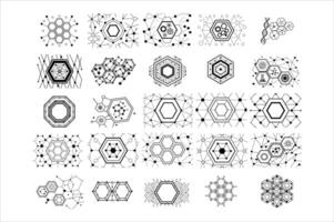 compound Hexagonal Molecular Technology Abstract Background vector
