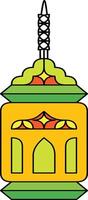 illustration of a colorful lantern decorated with vibrant patterns and classic design elements, symbolizing light and festivity. Ideal for cultural, festival, and artistic concepts. vector