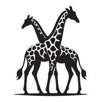 Giraffe silhouette graphic image of an animal vector