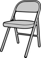 Folding Chair Minimalist Illustration vector