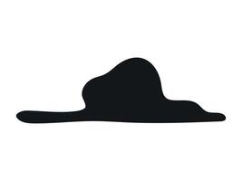 Black Silhouette of a Cloud Isolated on White Background. Concept of Weather Art, Minimalist Style, Graphic Illustration, Nature Design Element vector