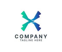 Abstract X logo template design. vector