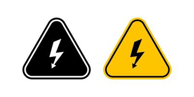 Electricity icons. lightning Symbol. electric voltage sign. for mobile concept and web design. illustration on white background vector