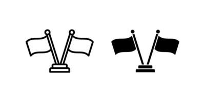 Flag icon set. waving flag sign. for mobile concept and web design. illustration on white background vector