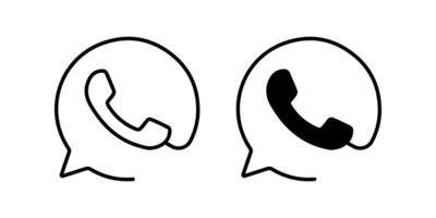 Telephone icon set. Phone Symbol. Communication sign. for mobile concept and web design. illustration on white background vector