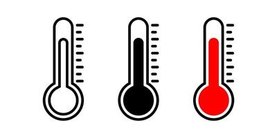 Thermometer icon set. temperature thermometer Symbol. Temperature sign. for mobile concept and web design. illustration on white background vector