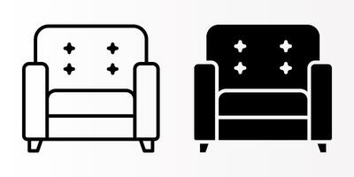 Sofa icons set. for mobile concept and web design on white background vector